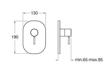 PIX CRIPX686 - Single handle shower mixer with plate by CRISTINA Rubinetterie - view 3